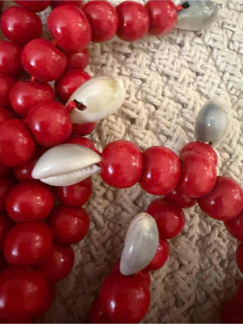 Fashion Jewelry Red Beaded Fringe Necklace with Earrings - Picture 7 of 7